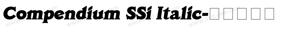 Compendium SSi Italic字体转换